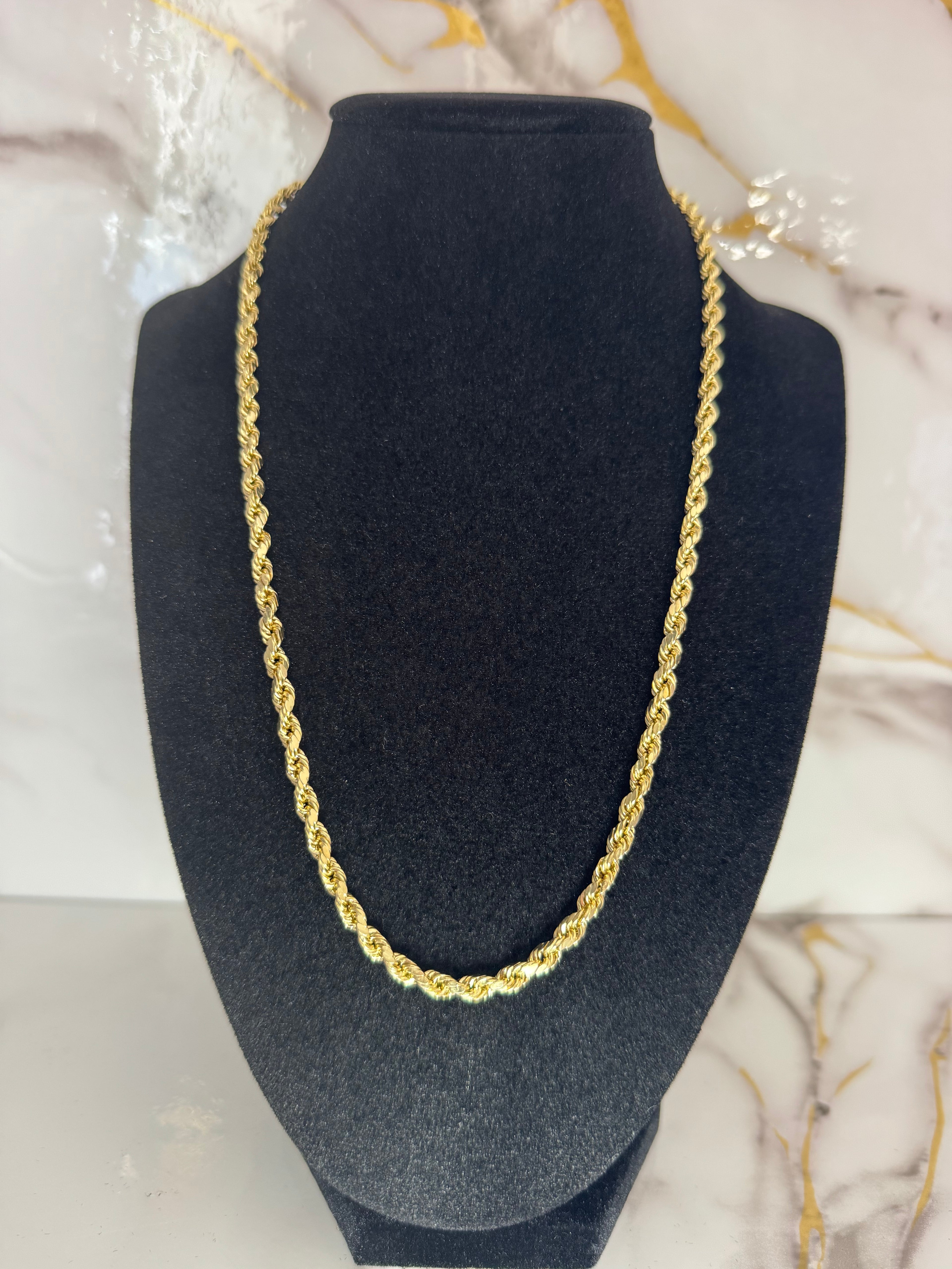 Cadena Torcida(Rope Chain)-10K Gold